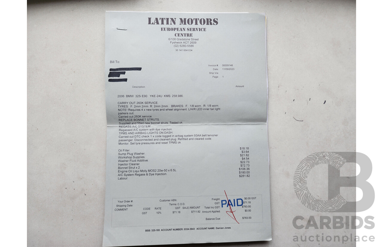 5/2006 Bmw 3 25i E90 4d Sedan Grey 2.5L