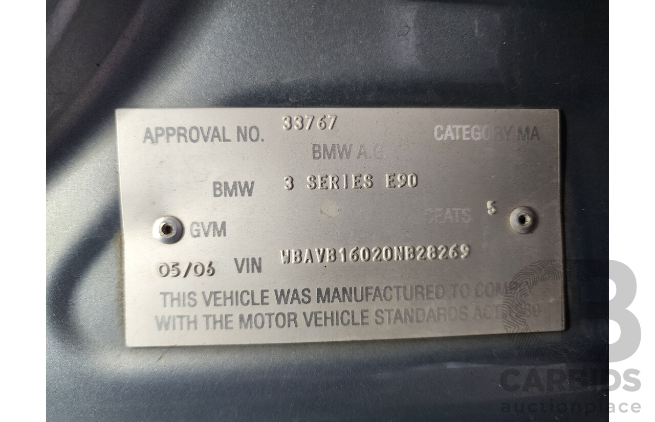 5/2006 Bmw 3 25i E90 4d Sedan Grey 2.5L