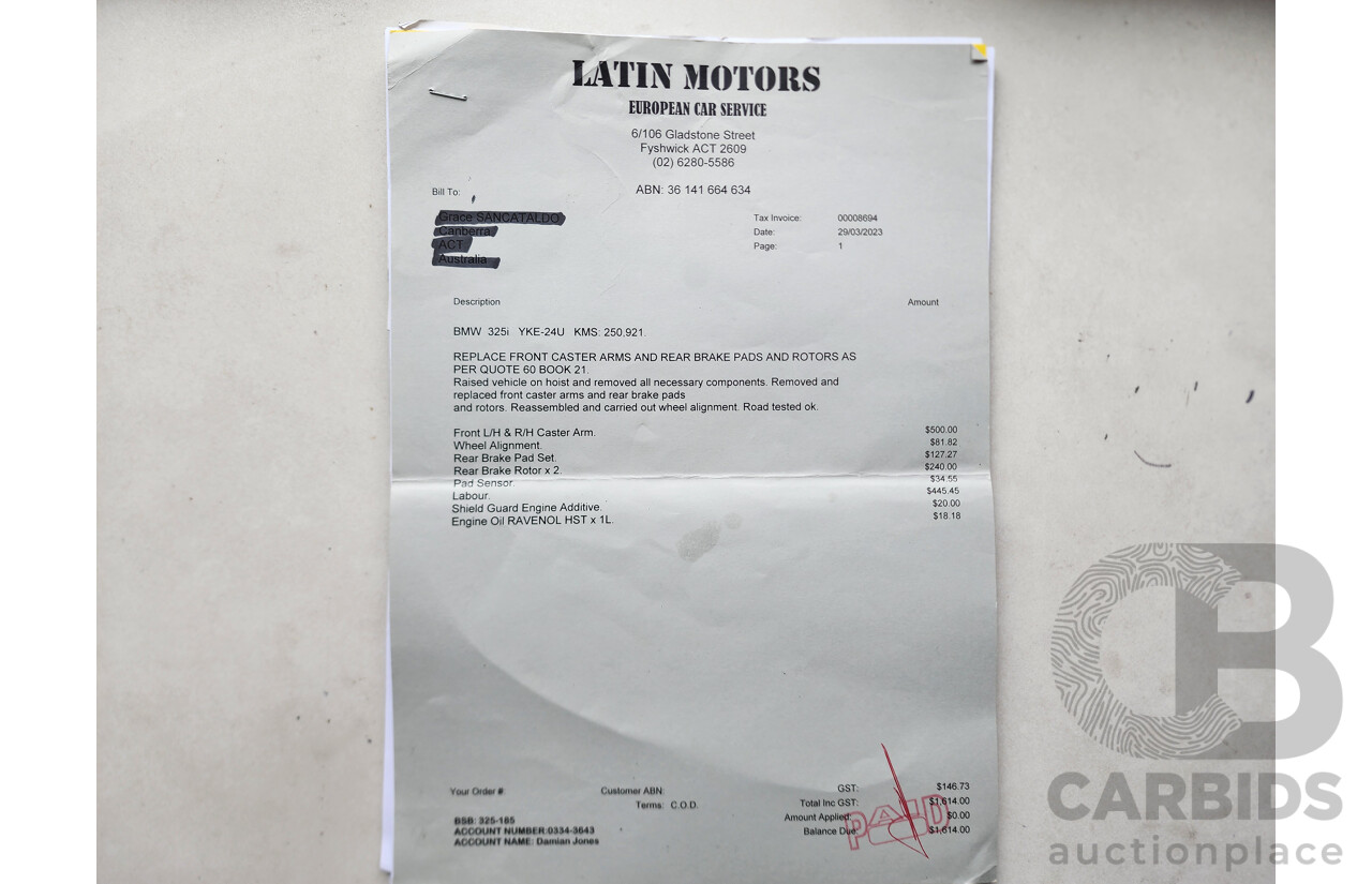 5/2006 Bmw 3 25i E90 4d Sedan Grey 2.5L