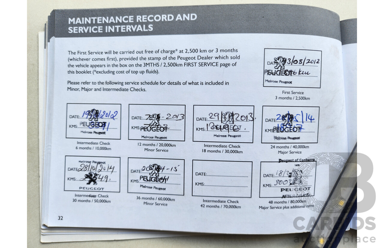 2/2012 Peugeot 308 Active Touring HDi  4d Wagon Grey 2.0L