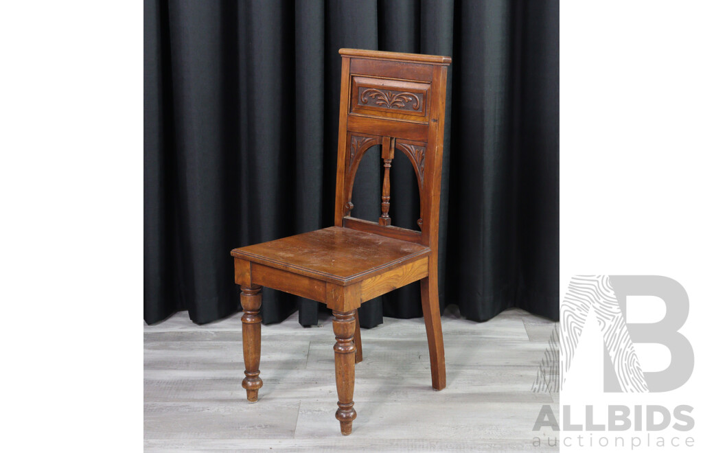 Edwardian Mahogany Hall Chair