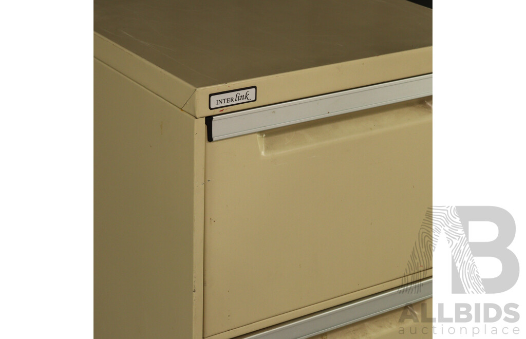 Metal Three Drawer Filing Cabinet