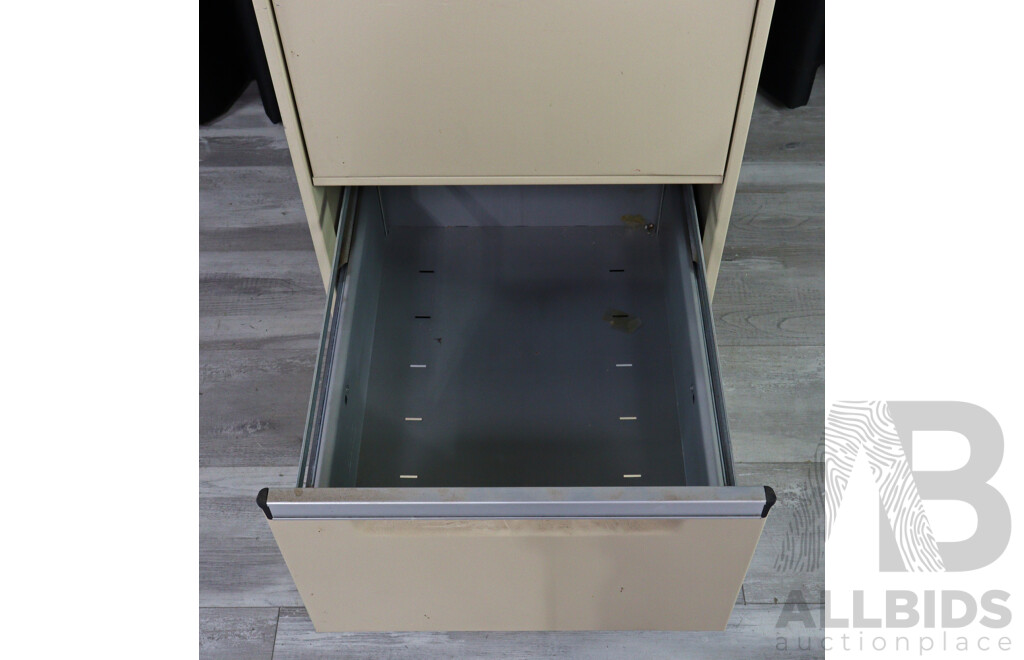 Metal Three Drawer Filing Cabinet