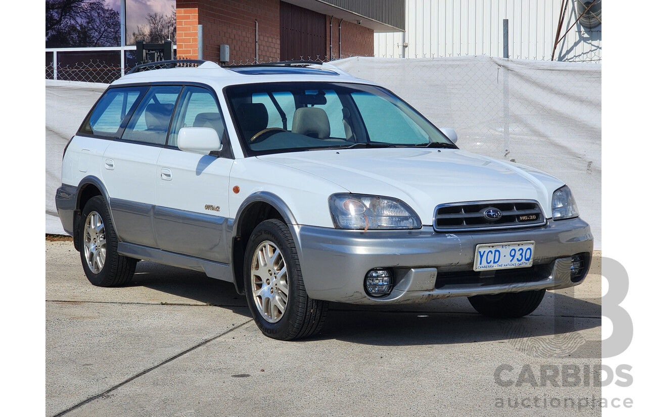 7/2002 Subaru Outback H6 MY02 4d Wagon White / Grey 3.0L