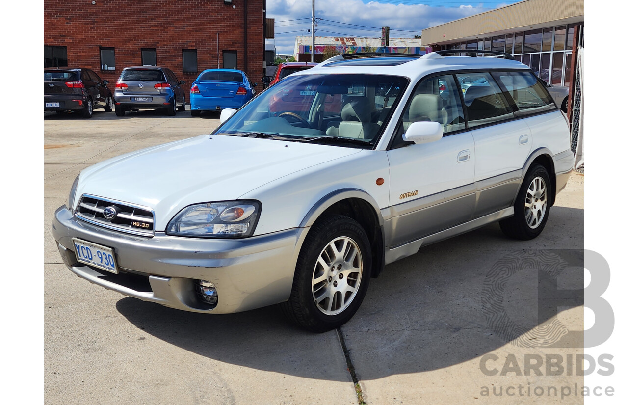 7/2002 Subaru Outback H6 MY02 4d Wagon White / Grey 3.0L