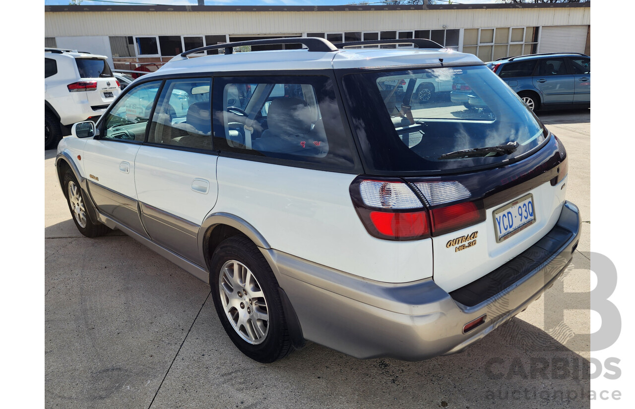 7/2002 Subaru Outback H6 MY02 4d Wagon White / Grey 3.0L