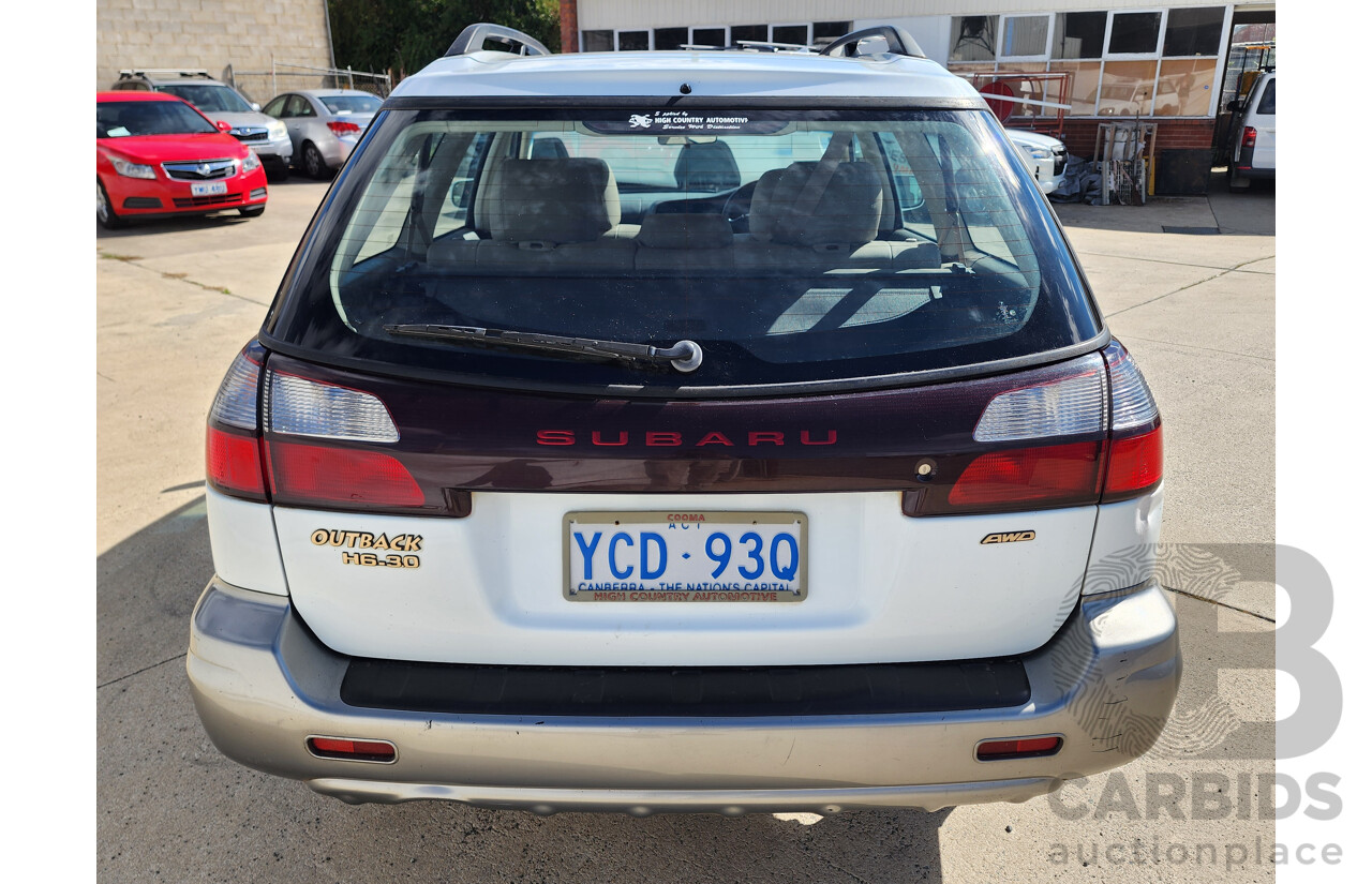 7/2002 Subaru Outback H6 MY02 4d Wagon White / Grey 3.0L