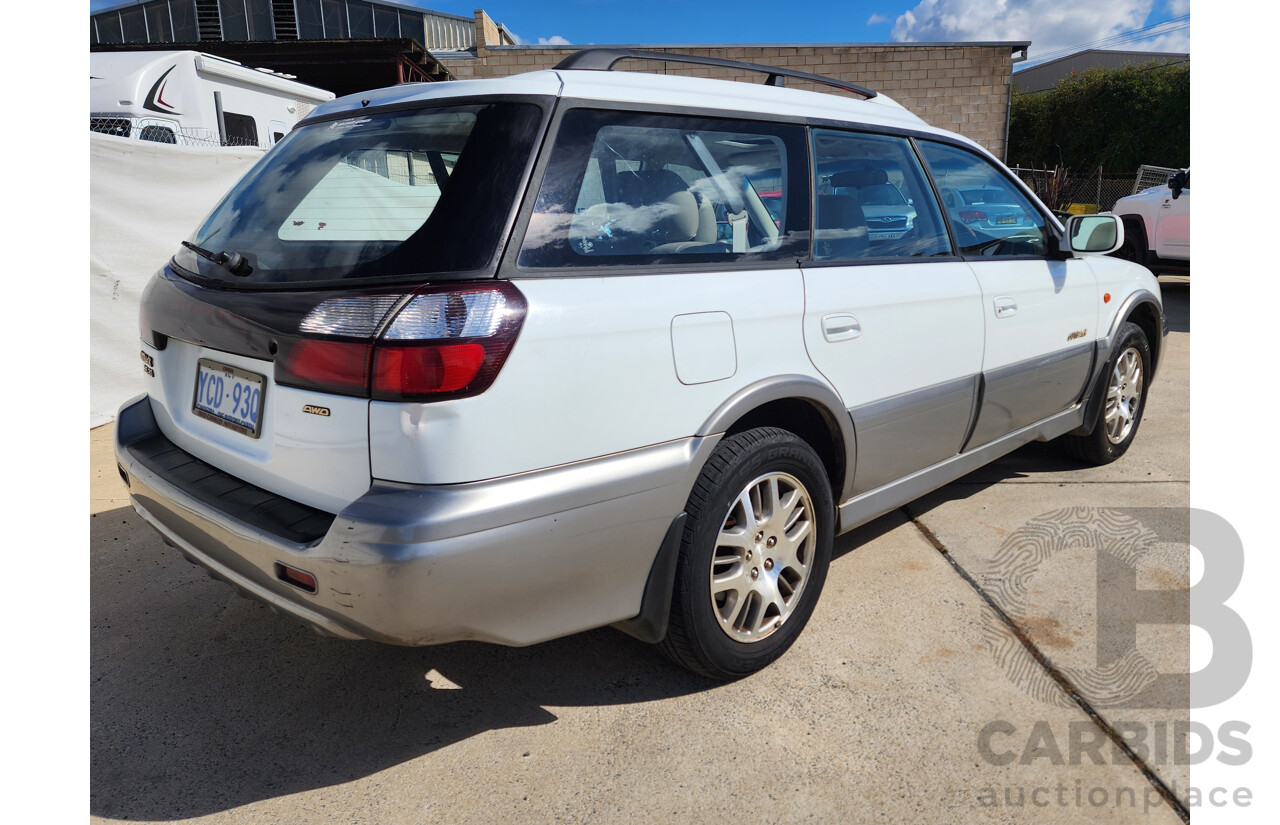 7/2002 Subaru Outback H6 MY02 4d Wagon White / Grey 3.0L