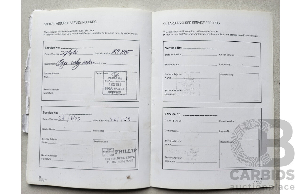 8/2009 Subaru Outback 3.6R Premium MY10 4d Wagon Black 3.6L