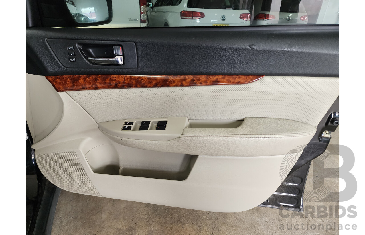 8/2009 Subaru Outback 3.6R Premium MY10 4d Wagon Black 3.6L