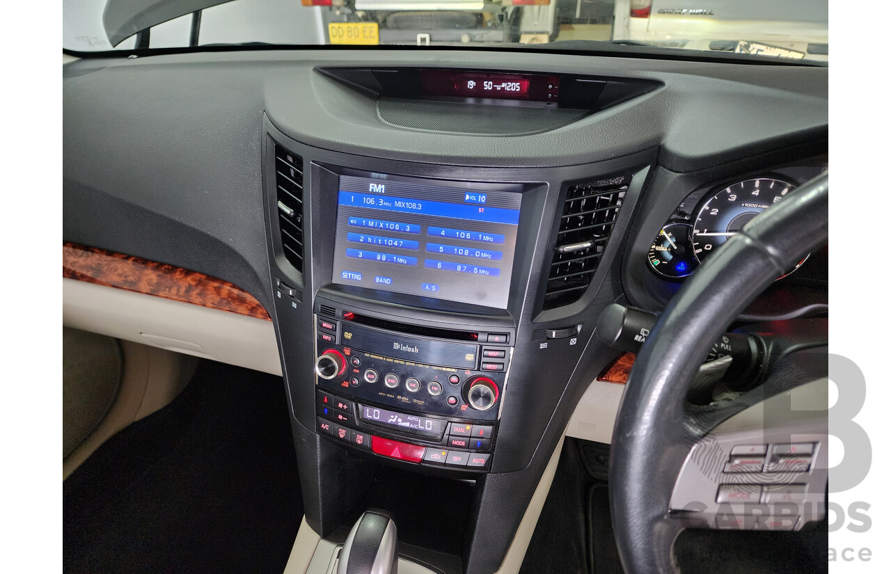 8/2009 Subaru Outback 3.6R Premium MY10 4d Wagon Black 3.6L