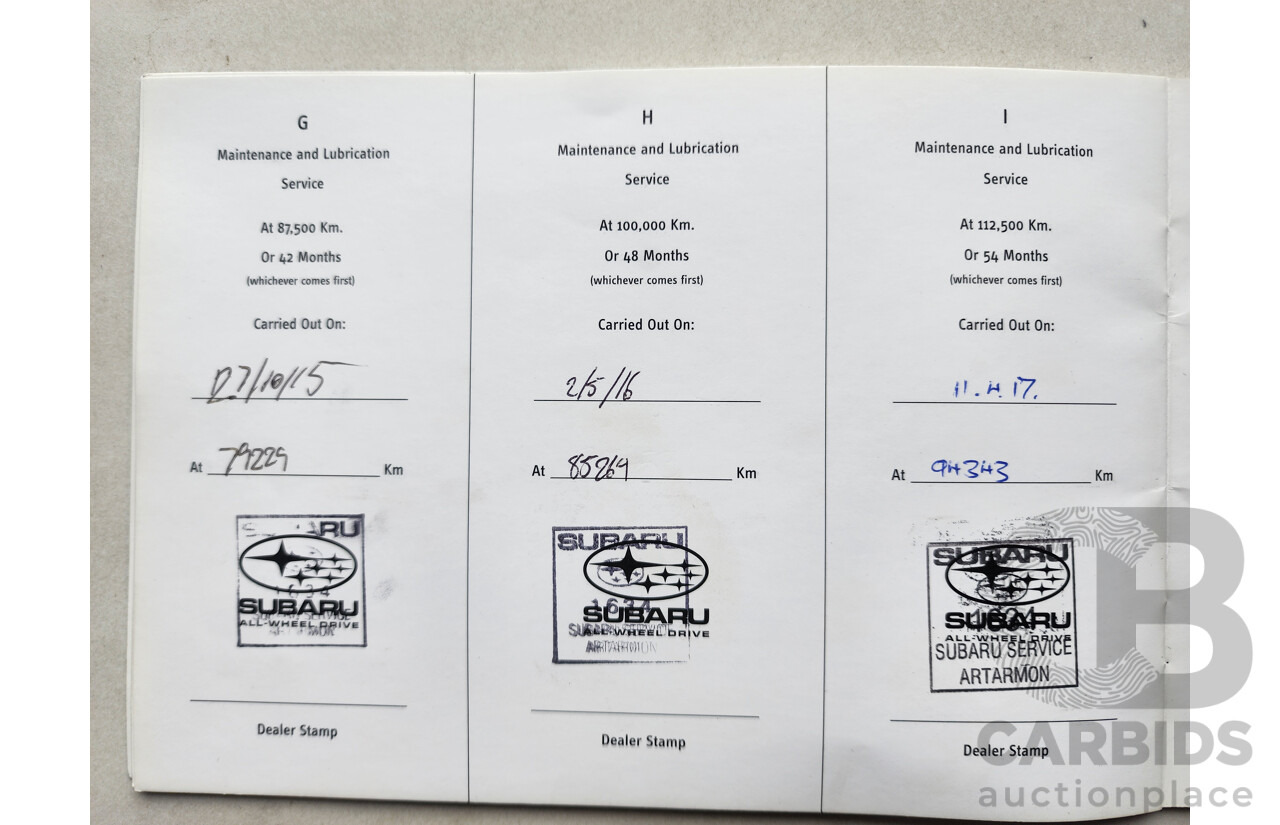 8/2009 Subaru Outback 3.6R Premium MY10 4d Wagon Black 3.6L