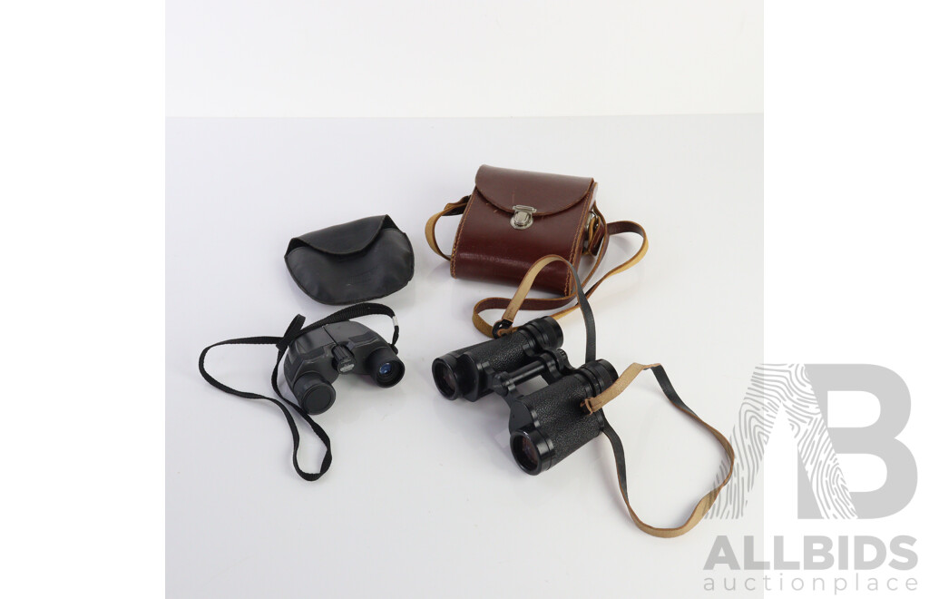 Pair of Jupiter Binoculars by Pentax and Jenoptem Binoculars by Carl Zeiss