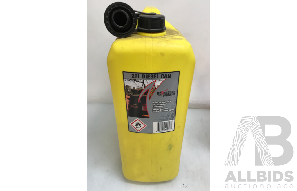 Assorted Diesel/Petrol Cans - Lot of 3