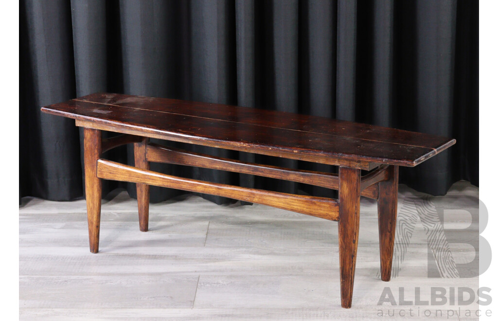 Modern Teak Surfboard Coffee Table