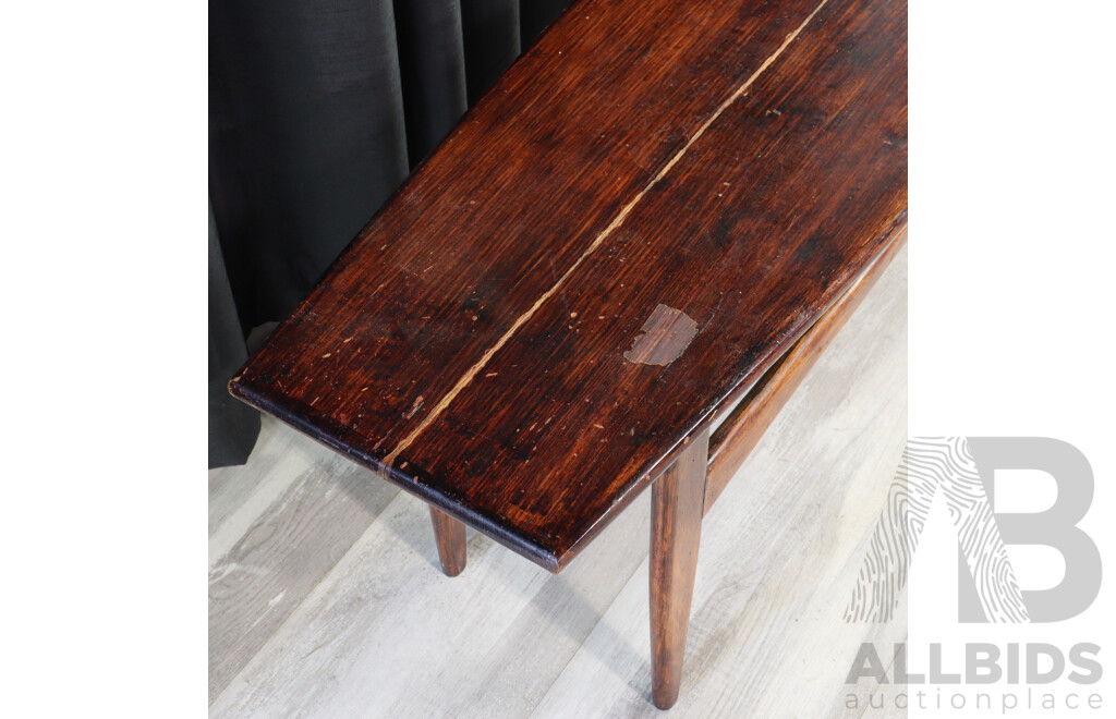 Modern Teak Surfboard Coffee Table