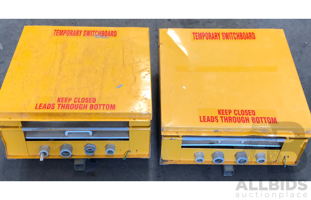 Worksite Temporary Electrical Switchboards - Lot of Two