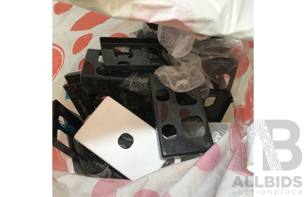 Bulk Lot of Assorted Lighting Equipment Such as Lights, Fittings, and More