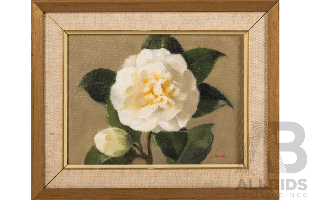 Artists Unknown (Exact Dates Unknown), Anemones, Fairy & White Rose, Trio of Vintage Mixed Media, Photograph of Sketch & Oil on Canvas, 29 x 24 cm (largest frame) (3)