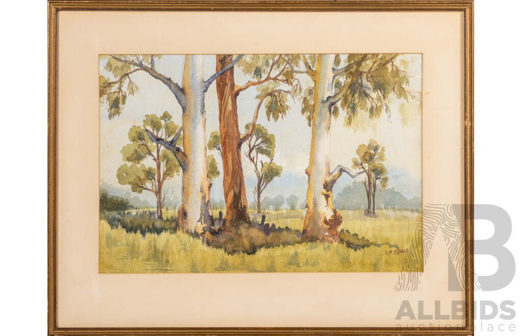 Valda Clarke, (20th Century, Australian), Tranquility, Original Vintage Watercolour, 39 x 49 cm (frame)
