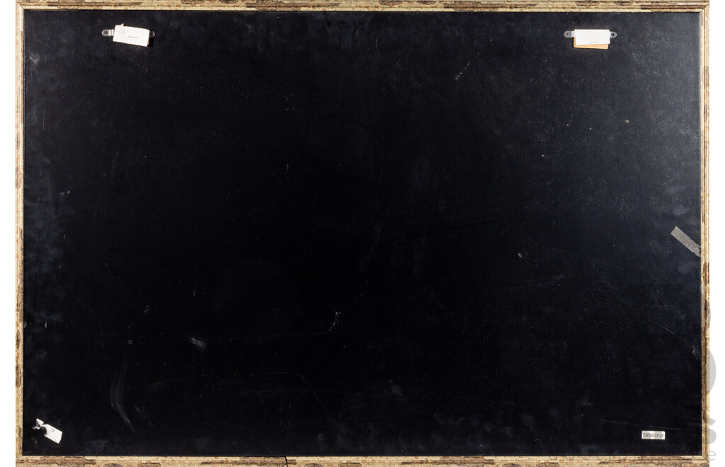 Roberto Lombardi, (20th Century) Capri Villa, Reproduction Canvas Print of Original Work, 62 x 93 cm (frame)