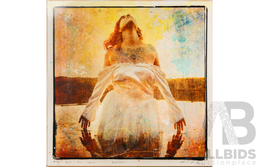 Albert [Last Name Indistinct], (20th Century, From the Series Rapture, Edition 7 of 20, Original Mixed Media Photograph with Resin, 90 x 90 cm