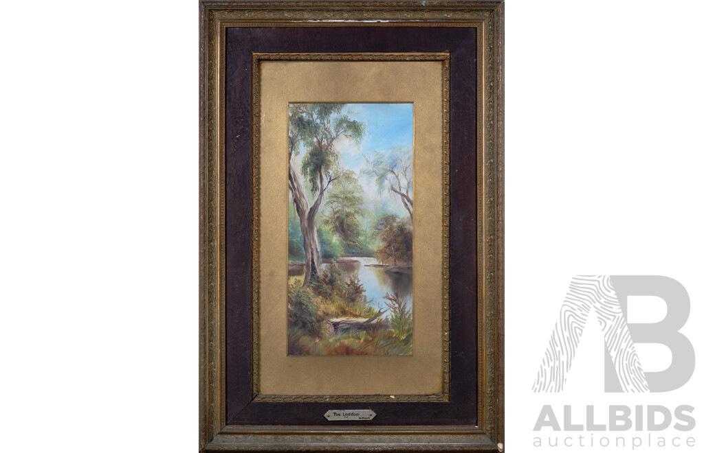 Alfred William Forsyth, (Australian, Active 1860s-1909), The Loddon, Victoria, Fabulous Antique Oil on Card, 108 x 74 cm (frame)