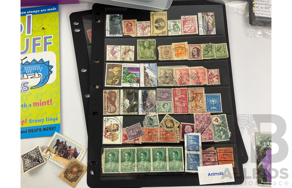 Collection of Vintage Stamps Including Australian Predecimal, Mint Booklets, UK Airmails, Spain, Germany