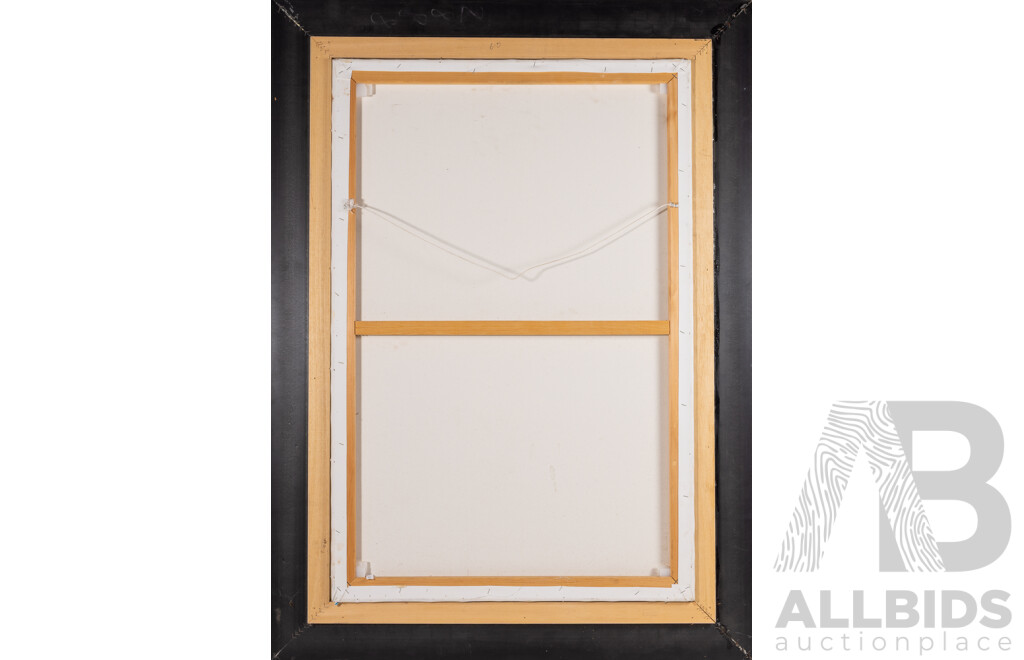 Julie Viljoen, (20th Century, South African), Still Life - Sunflower Posy in Blue Vase, Original Oil on Canvas, 93 x 107 cm (frame)