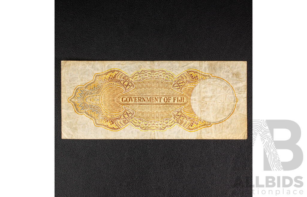 Fiji 1951 KGVI Five Shilling Note, B9 51, 511