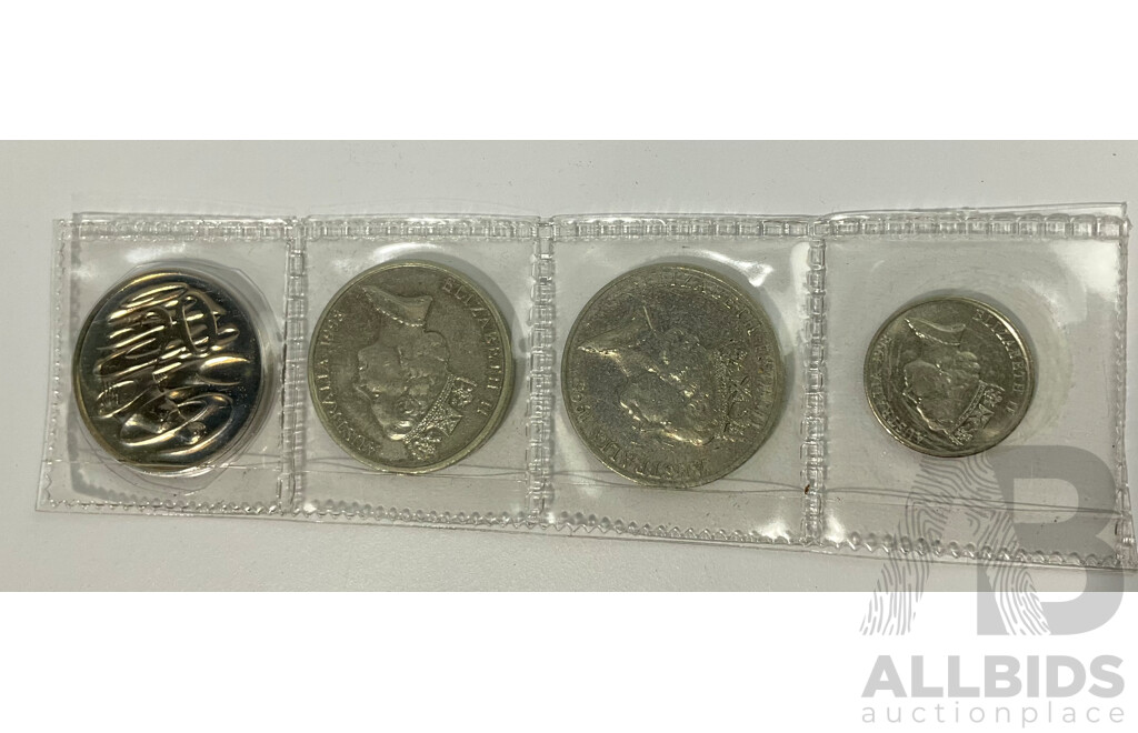 Collection of Australian UNC Coin Sets Including 1994, 1996, 1997 and One Dollar Coins 1986 Year of Peace, 1988 Aboriginal Kangaroo, 1994 Ten Years One Dollar Coin, 1996 Henry Parkes