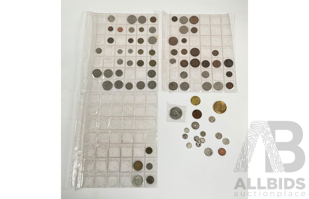 Assortment of Collectable Coins Including USA 1964 Silver Kennedy Dollar, Kansas Medallion, Territory of New Guinea 1935 Silver Shilling, Six United Kingdom QV Silver Shillings, Churchill Crown, New Zealand, Singapore, Straits Settlements