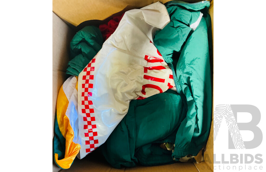 Collection of Military Bags Including Canvas and Plastic Duffel Bags, Large Backpack with Camo and Water Canteens