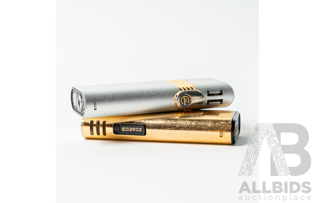 Two Retro Lighters Comprising Ronson Gold Tone Example & Colibri London Supertonic Example