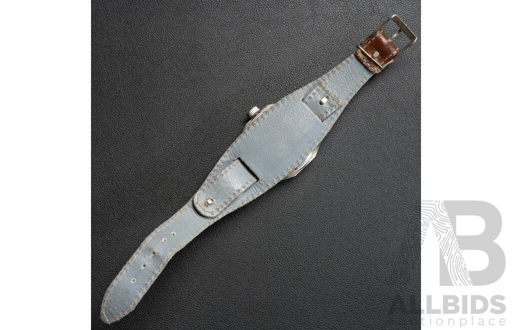 Vintage Soviet Vostok Albatros Komandirskie Amphibian Watch, 40mm with Aviator Band with Compass