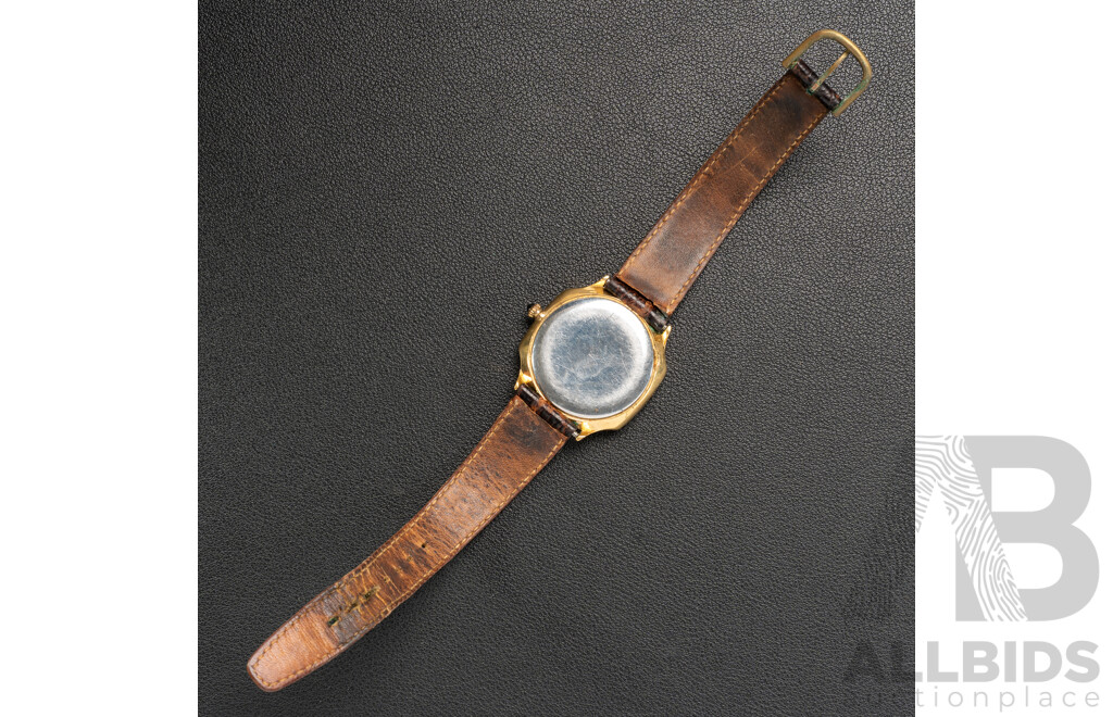 18ct Georges Monnin Q Flatline Vintage Watch, Made in France, 33mm