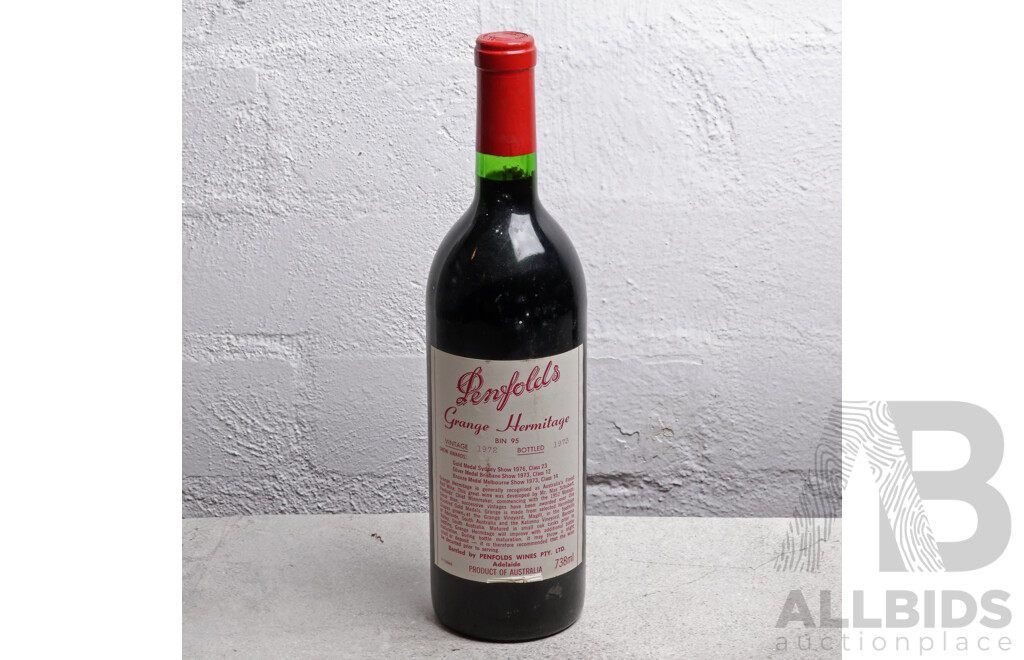 Penfolds Grange Hermitage Bin 95 Vintage 1972