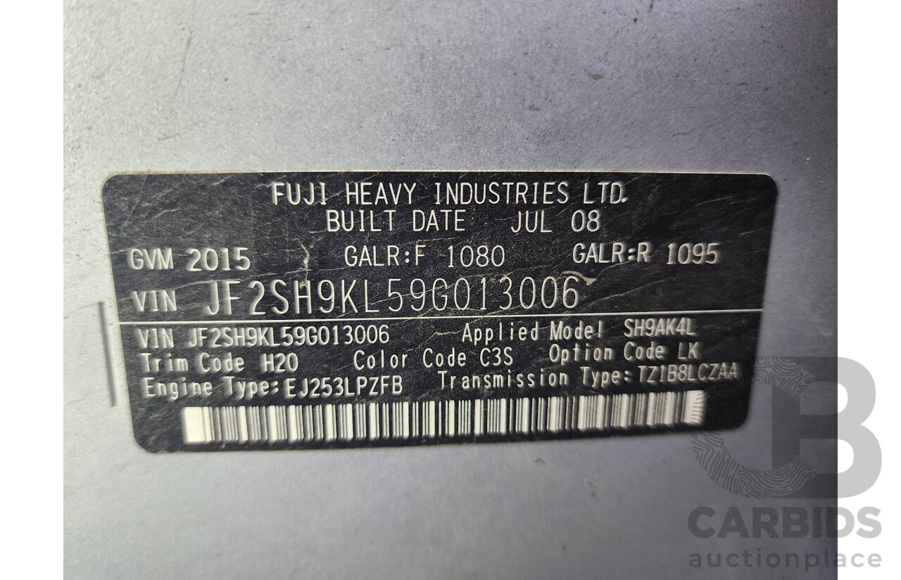 9/2008 Subaru Forester X MY09 4d Wagon Silver 2.5L