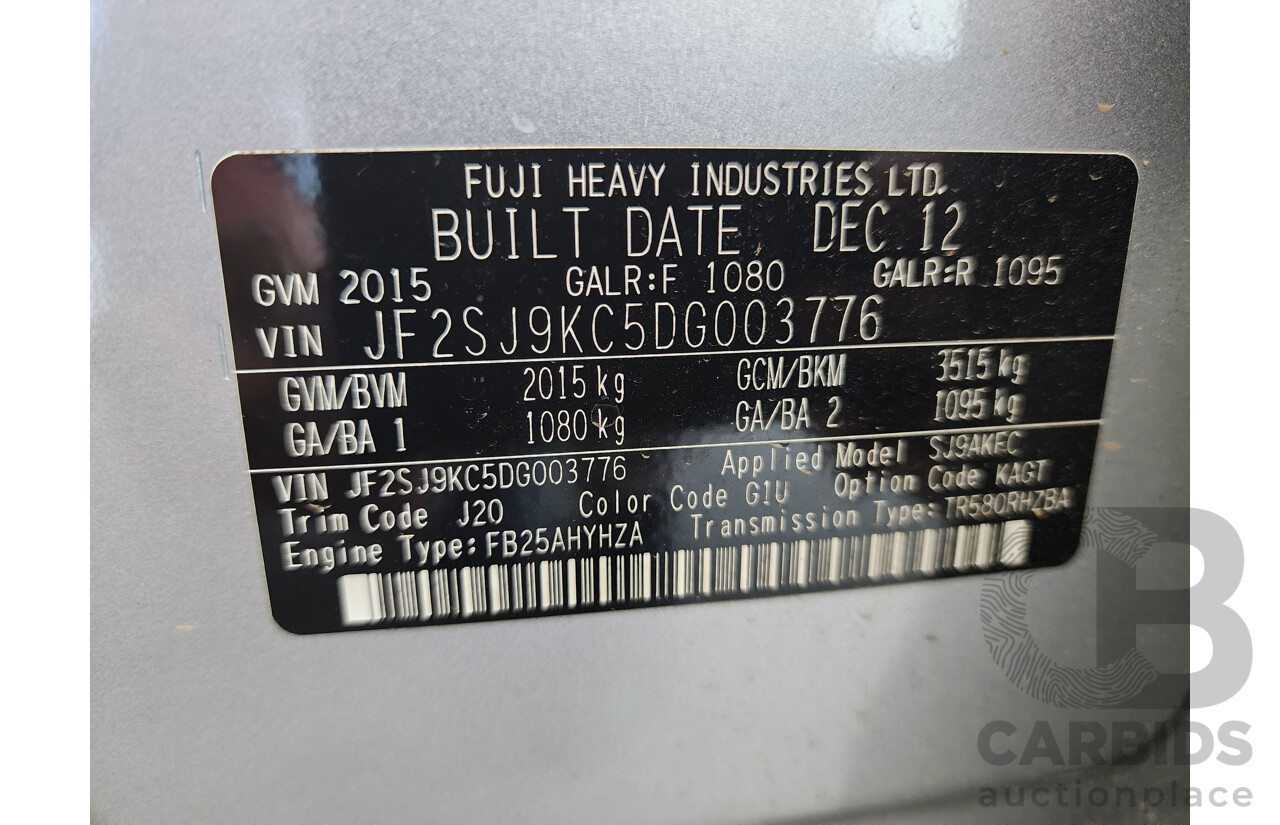 2/2013 Subaru Forester 2.5i-S MY13 4d Wagon Silver 2.5L