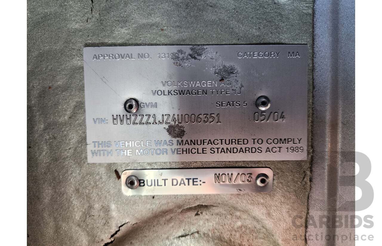 5/2004 Volkswagen Golf 2.0 Sport  5d Hatchback Silver 2.0L