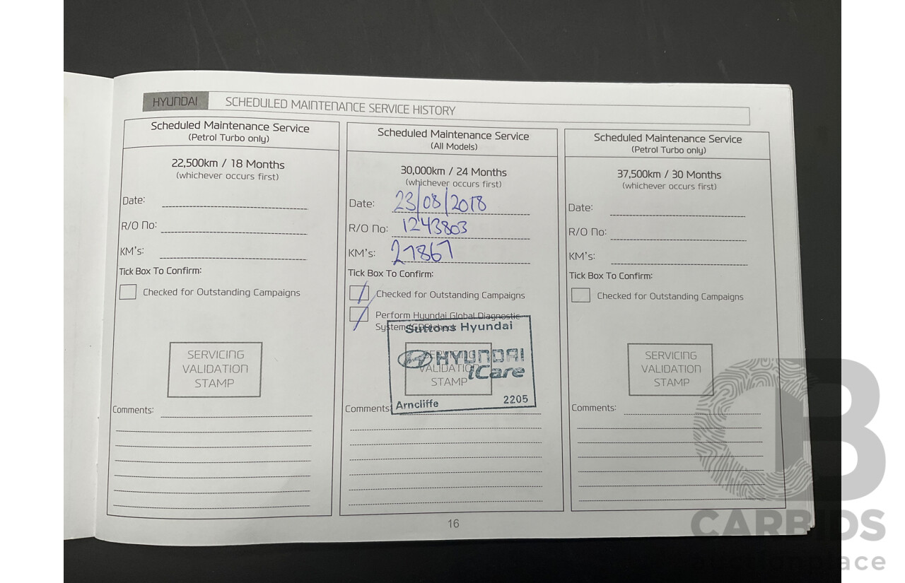 08/2016 Hyundai i30 Premium 1.6 CRDi (FWD) GD3 Series 2 5d Hatchback Platinum Silver Metallic Turbo Diesel 1.6L