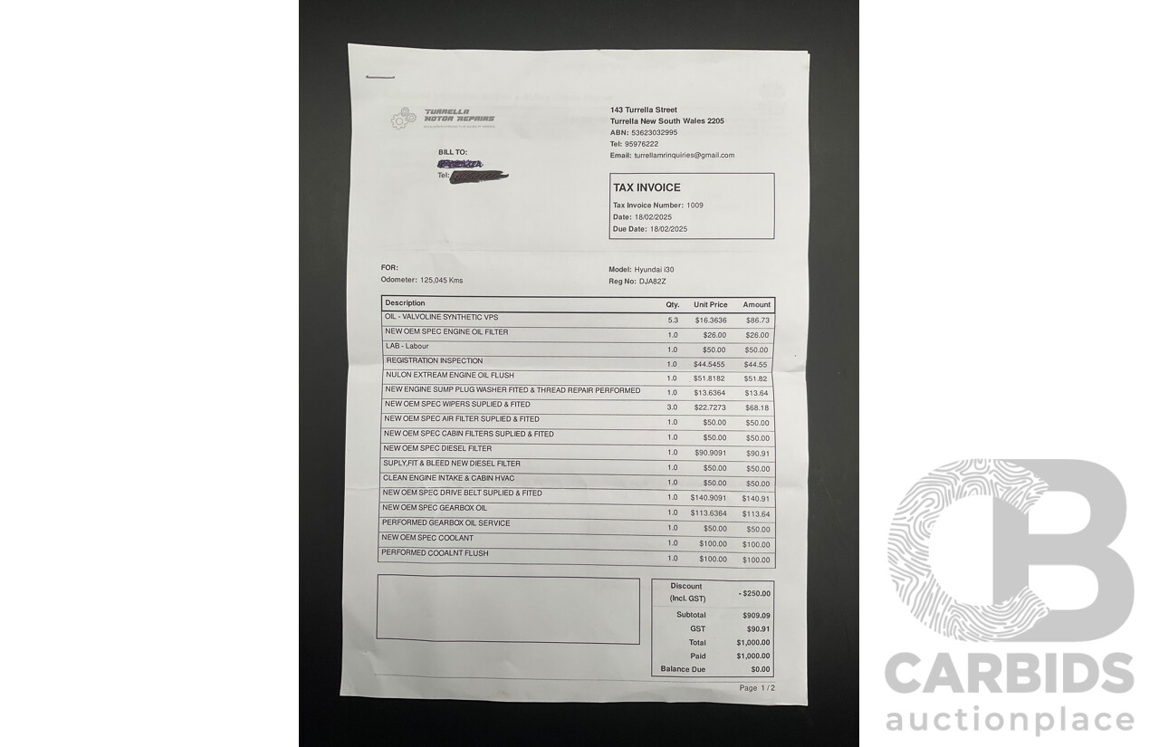 08/2016 Hyundai i30 Premium 1.6 CRDi (FWD) GD3 Series 2 5d Hatchback Platinum Silver Metallic Turbo Diesel 1.6L