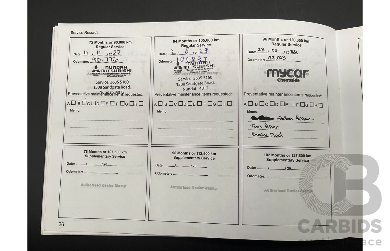 07/2018 Mitsubishi Pajero Sport Exceed (4x4) MY18 4d Wagon Titanium Metallic Turbo Diesel 2.4L - 7 Seater