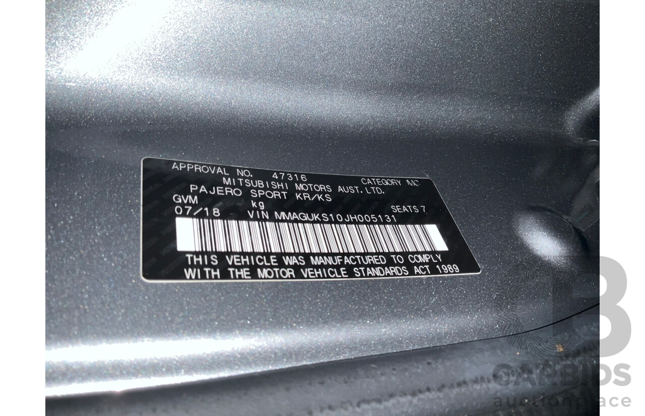 07/2018 Mitsubishi Pajero Sport Exceed (4x4) MY18 4d Wagon Titanium Metallic Turbo Diesel 2.4L - 7 Seater
