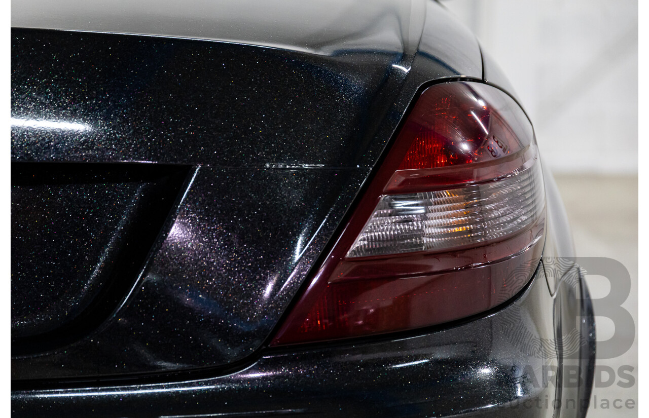 6/2005 Mercedes-Benz SLK200 Kompressor R171 2d Convertible Fire Opal Red (Black Glitter Vinyl Wrap) Supercharged 1.8L