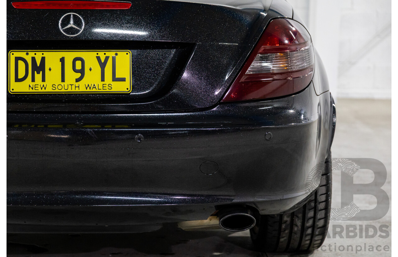 6/2005 Mercedes-Benz SLK200 Kompressor R171 2d Convertible Fire Opal Red (Black Glitter Vinyl Wrap) Supercharged 1.8L