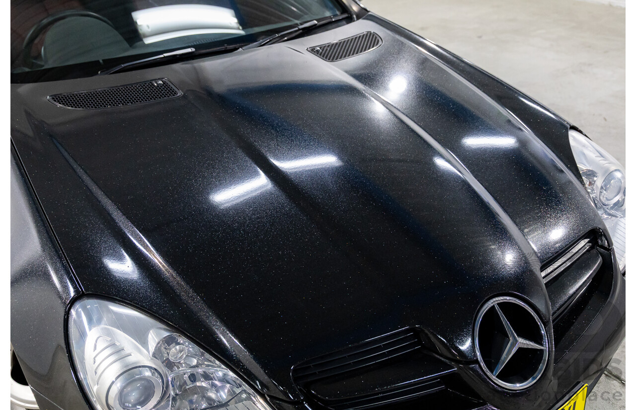 6/2005 Mercedes-Benz SLK200 Kompressor R171 2d Convertible Fire Opal Red (Black Glitter Vinyl Wrap) Supercharged 1.8L