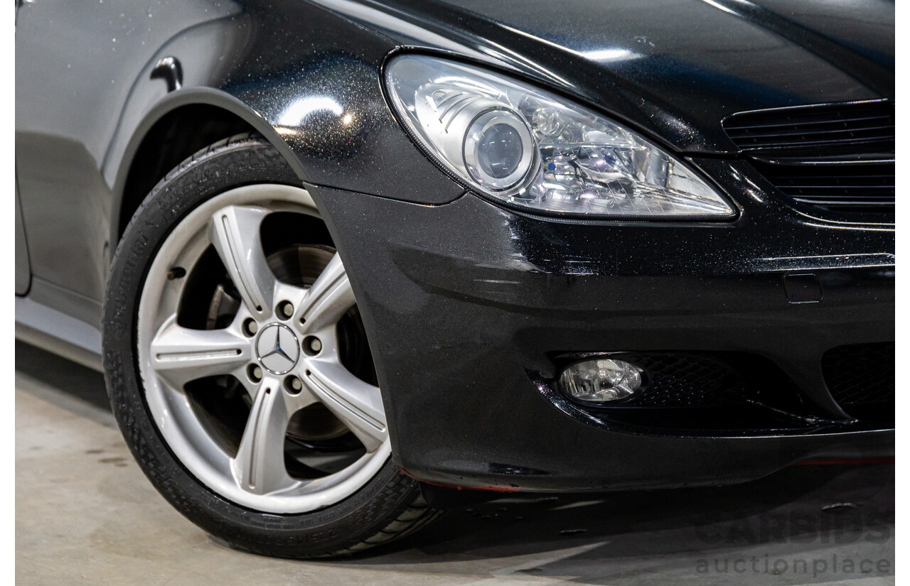 6/2005 Mercedes-Benz SLK200 Kompressor R171 2d Convertible Fire Opal Red (Black Glitter Vinyl Wrap) Supercharged 1.8L