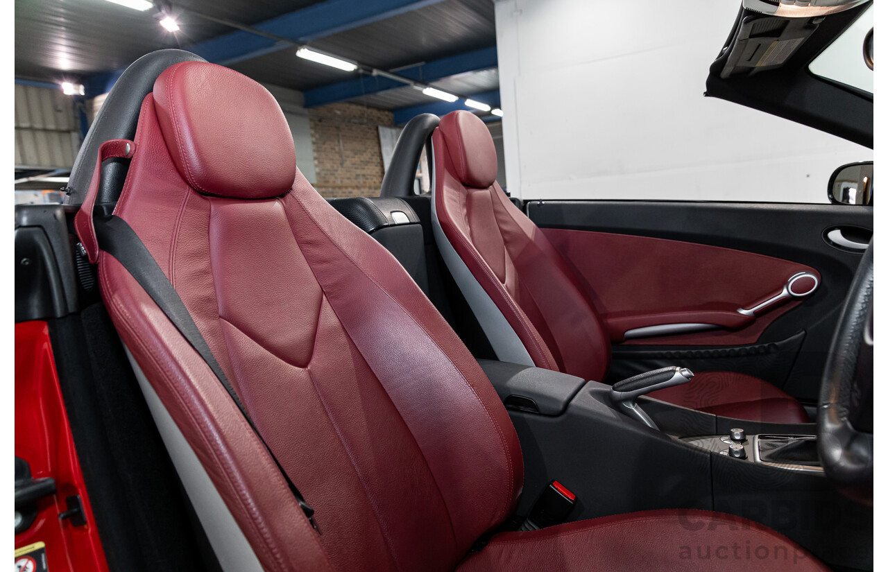 6/2005 Mercedes-Benz SLK200 Kompressor R171 2d Convertible Fire Opal Red (Black Glitter Vinyl Wrap) Supercharged 1.8L