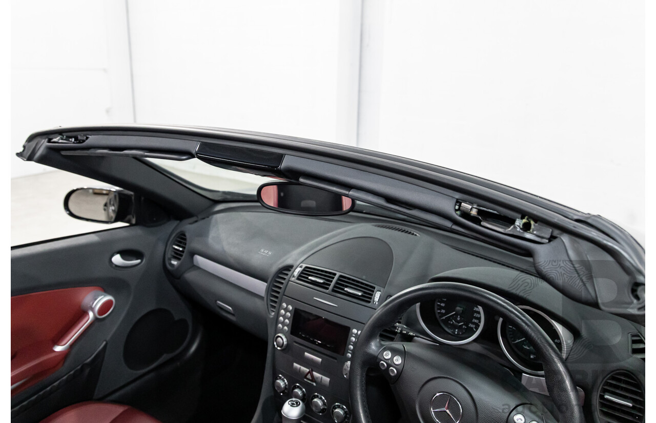 6/2005 Mercedes-Benz SLK200 Kompressor R171 2d Convertible Fire Opal Red (Black Glitter Vinyl Wrap) Supercharged 1.8L